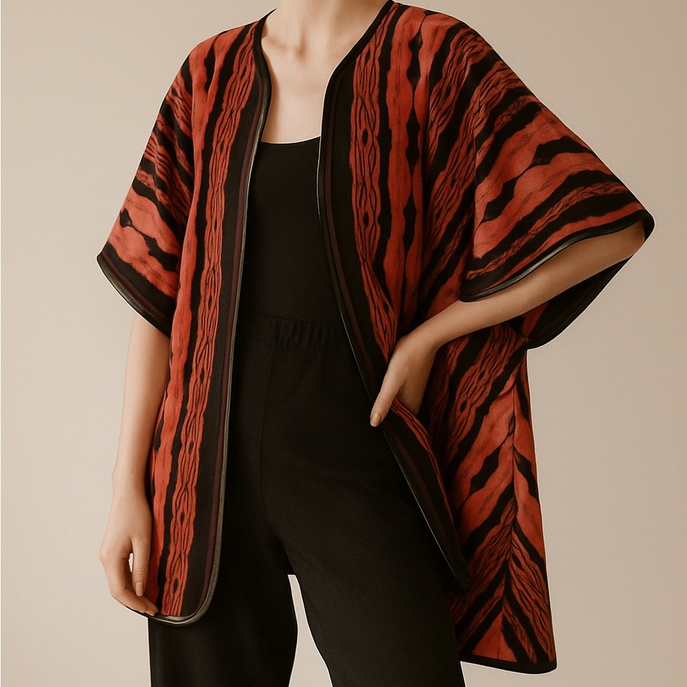 Yoana Baraschi Red and Black Power Thunder Coat Size Small/Medium